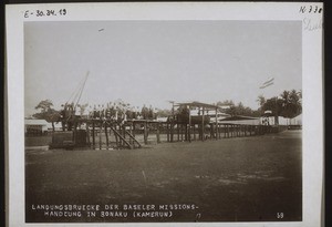 Landungsbrücke der Basler Missionshandlung in Bonaku (Kamerun)