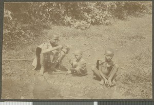 Three boys, Tumutumu, Kenya, ca.1921