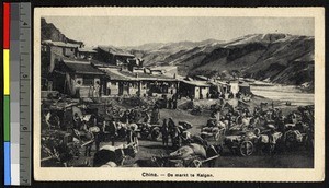 Village market, China, ca.1920-1940