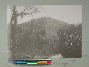 Landscape showing a river in Ambohimanga, Madagascar, 1905