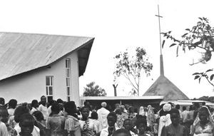 Inauguration of Kyaitoke Church, Bukoba, the North Western Diocese, Tanzania, 1981. The church