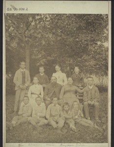 During Pastor Vogel's time in the Caucasus. The Graf family: Jean; Abram; Moses; Benjamin; Gideon; Rachel, M. Graf, Madame Graf, Samuel, Jacques, Nathanael, Lydia, Madeleine