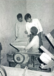 United Mission to Nepal. Development work, Butwal. A small watermill, BTI, April 1986