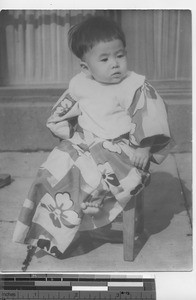 A baby at the Japanese Mission at Fushun, China