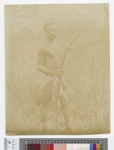 Young man with a bow and arrows, Malawi, ca.1910