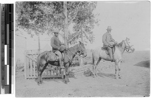 Brother L. Marx and his trooper, Tabase, South Africa East