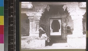 Entance to Hindu temple, Rameswaram, Tamil Nadu, India, s.d