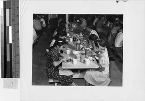 Lunch time at Granada Japanese Relocation Camp, Amache, Colorado, August 30, 1942