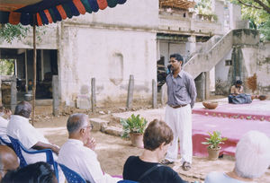 Tiruvannamalai, Tamil Nadu, South India. Dedication of the Dialogue Centre Quo Vadis, 2003. Lea