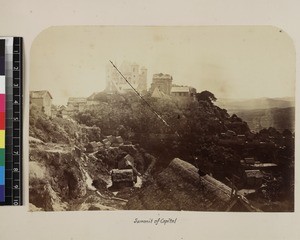 View of Antananarivo showing houses and palace, Madagascar, ca. 1865-1885