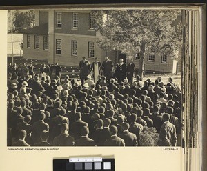 Opening ceremony, Lovedale, South Africa, ca.1938