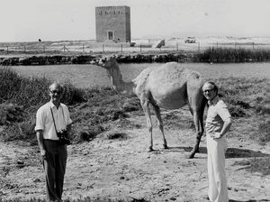 Biskop og formand for DMS Thorkild Græsholt og informationschef i DMS Jørgen Nørgaard Pedersen i Salalah, Oman