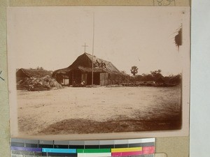 Village church being built, Madagascar