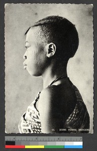 Profile portrait of young woman, Mali, ca.1920-1940