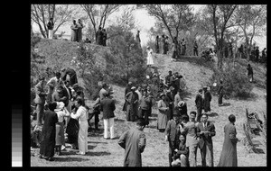 Social gathering following Easter worship service, Yenching University, Beijing, China, April, 1938