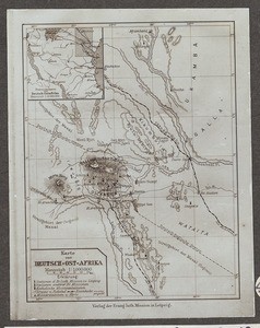 Map of East Africa, Tanzania