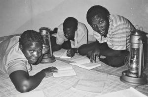 Karagwe Diocese, Tanzania. Nkwenda Bible School, started in 1982. The three year Evangelist Edu