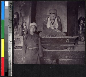 Weeping priest deity, Sichuan, China, ca.1905-1906