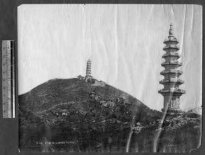 Pagodas attached to Summer Palace, Beijing, China, ca. 1870-1880