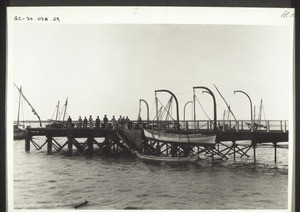 Landungsbrücke in Mangalur an der Mündung des Flusses