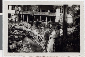 Sewer construction at the mission station Harmshusen, Adis Abeba, Ethiopia, 1935