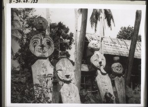 A close-up view of a Tadjahan, a place where close contact with the ancestors is celebrated