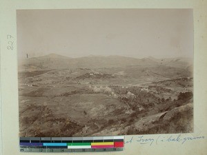 View of the new downtown Fianarantsoa with Ivory in the background, Madagascar, ca.1900