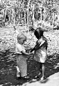 Peter Ochsner (b.24/01/1959) with a local friend in Bukoba. Peter is son of the Missionaries Ka