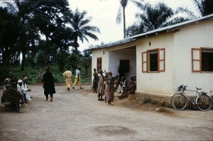 Outside the dispensary, Bankim, Adamaoua, Cameroon, 1953-1968
