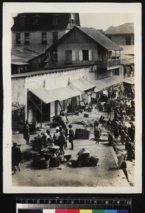 View of market, Sekondi, Ghana, 1926
