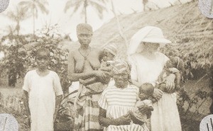 Twin mothers & babies, Miriam & Dorcas, Nigeria, 1925