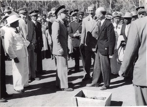 Laying of the first stone of the boarding girls'school of Fihaonana, in Madagascar