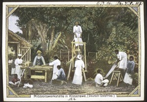 Mission workshop in Kisserawe, German East Africa