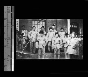 Patients being cared for at base hospital of General Feng Yuxiang, Beijing, China, 1926