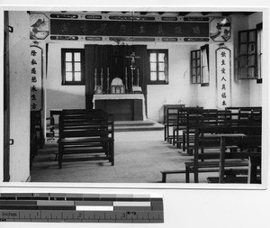 Temporary chapel at Luojing, China,1940
