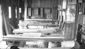 Interior view of a workshop, Ricatla, Mozambique