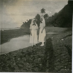 Two deaconesses of the Leper-house at Orofara, on the beach