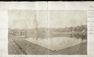 No. 17. Drinking water reservoir in Calicut and its surroundings. It lies in the centre of the town. The trading company building was put up in 1872 and was built by me, Th. Els