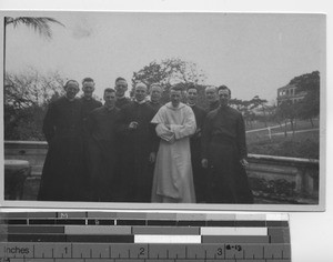 Maryknoll priests with a Dominican guest at Hong Kong, China, 1927