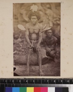 Portrait of man from Kerepunu, Papua New Guinea, ca. 1890