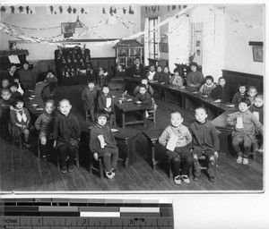 Kindergarten class at Fushun, China