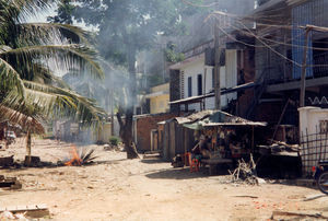 Fattigt kvarter i Phnom Penh