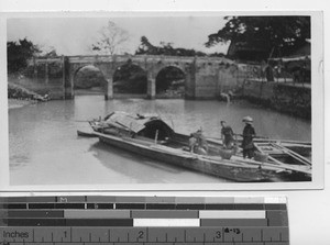 A bridge at Jiangmen, China, 1925