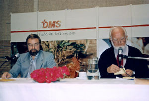 Annual meeting in 1996 in Fredericia. On the podium seen to the left Hans Ravn Iversen and Joha