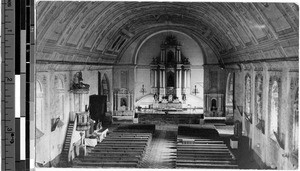 Interior view of cathedral, Tuguegarao, Philippines, ca. 1920-1940