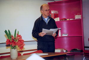 Jørgen Nørgaard Pedersen at the joint board meeting 13th-14th January 2000