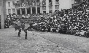 Play in the open-air theatre of the christian community home of Antsahamanitra, in Madagascar