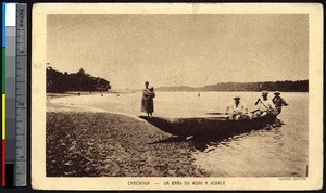 People in a boat, Cameroon, ca.1920-1930