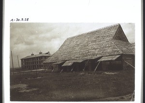 Provisorische Mattenkirche des 'Christian College' in Kanton