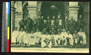 Seminarians with clergy, Madagascar, ca.1920-1940